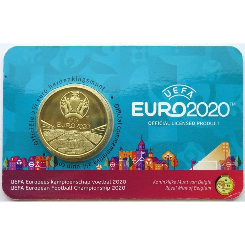 BELGIQUE - Coincard 2,50 euros - Championnat UEFA Football - 2021 - N
