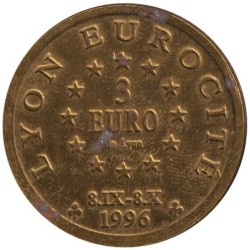 LYON - 3 euro des villes - 1996 - Etat : TTB