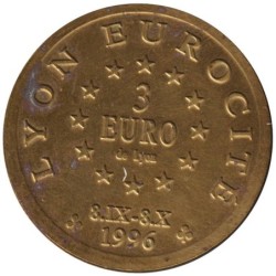 LYON - 3 euro des villes - 1996 - Etat : TTB