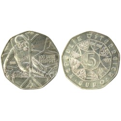 AUTRICHE - 5 euros - 100 ans de Ski - 2005