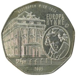AUTRICHE - 5 euros - L'hymne européen - Ludwig van Beethoven - 2005