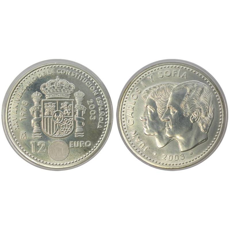 ESPAGNE - 12 euros - 25 ans de la Constitution Espagnole - 2003