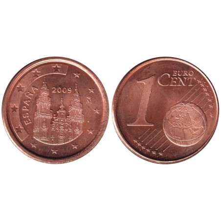 ESPAGNE - 1 cent d'euro - 2009 ESPAGNE - 1 cent d'euro - 2009